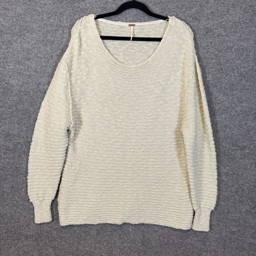Free People Sweater Womens Small Green Oversized‎ Sweater Bohemian
